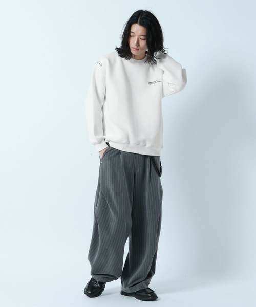 RAGEBLUE（レイジブルー）の「Flower Photo Hand Stitch Tech Sweat/フラワーフォトハンドステッチテックスウェット（スウェット・メンズ・ホワイト/ブルー/ブラック・LARGE/MEDIUM）」の5枚目の写真