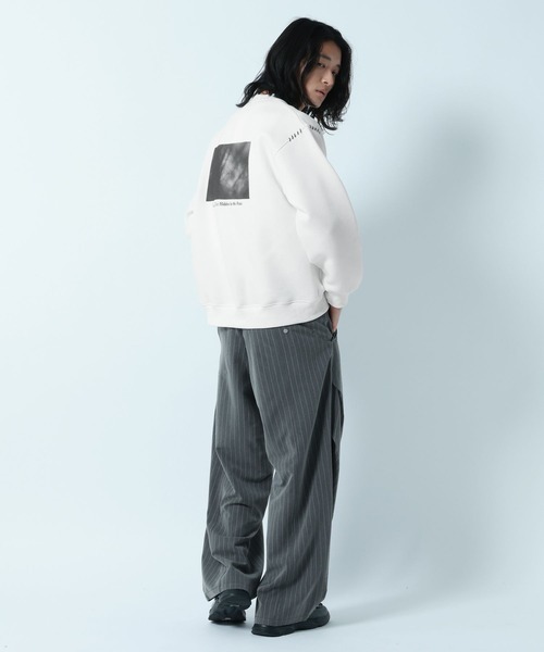 RAGEBLUE（レイジブルー）の「Flower Photo Hand Stitch Tech Sweat/フラワーフォトハンドステッチテックスウェット（スウェット・メンズ・ホワイト/ブルー/ブラック・LARGE/MEDIUM）」の7枚目の写真