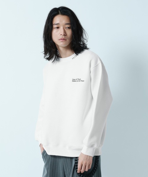 RAGEBLUE（レイジブルー）の「Flower Photo Hand Stitch Tech Sweat/フラワーフォトハンドステッチテックスウェット（スウェット・メンズ・ホワイト/ブルー/ブラック・LARGE/MEDIUM）」の9枚目の写真