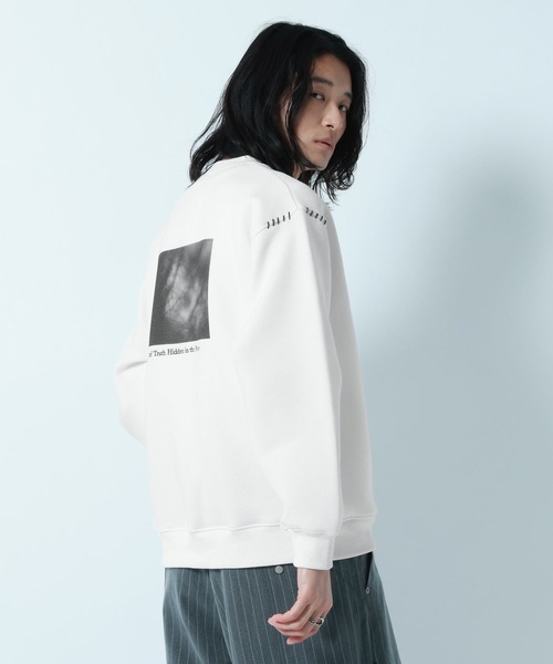 RAGEBLUE（レイジブルー）の「Flower Photo Hand Stitch Tech Sweat/フラワーフォトハンドステッチテックスウェット（スウェット・メンズ・ホワイト/ブルー/ブラック・LARGE/MEDIUM）」の10枚目の写真