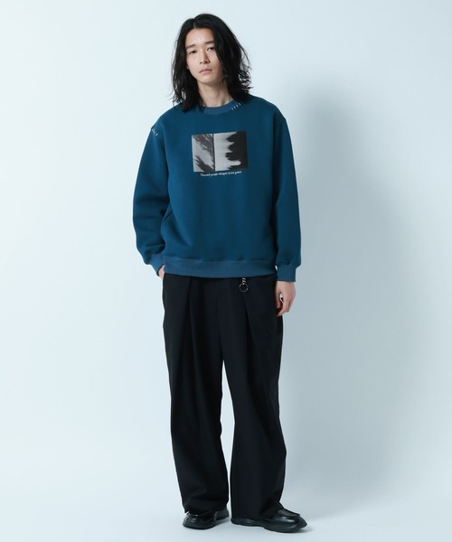 RAGEBLUE（レイジブルー）の「Flower Photo Hand Stitch Tech Sweat/フラワーフォトハンドステッチテックスウェット（スウェット・メンズ・ホワイト/ブルー/ブラック・LARGE/MEDIUM）」の18枚目の写真