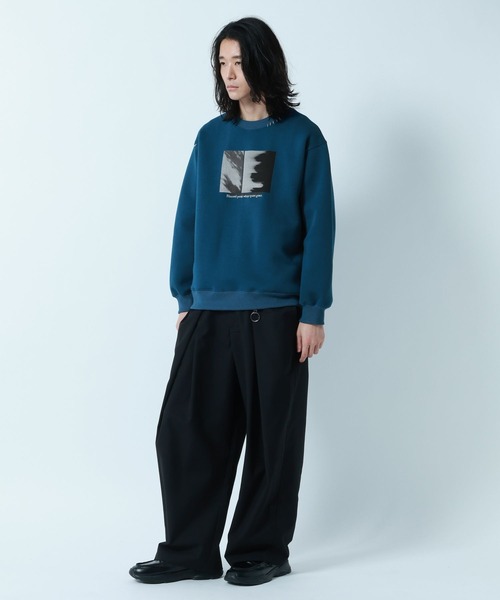 RAGEBLUE（レイジブルー）の「Flower Photo Hand Stitch Tech Sweat/フラワーフォトハンドステッチテックスウェット（スウェット・メンズ・ホワイト/ブルー/ブラック・LARGE/MEDIUM）」の20枚目の写真