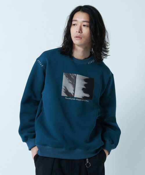 RAGEBLUE（レイジブルー）の「Flower Photo Hand Stitch Tech Sweat/フラワーフォトハンドステッチテックスウェット（スウェット・メンズ・ホワイト/ブルー/ブラック・LARGE/MEDIUM）」の22枚目の写真