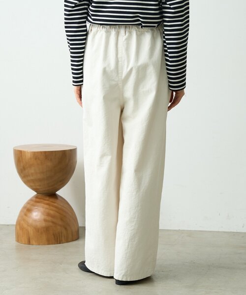 BEARDSLEY（ビアズリー）の「ムラ糸ピグメントダイワイドパンツ（その他パンツ・レディース・ネイビー/ホワイト・FREE）」の16枚目の写真