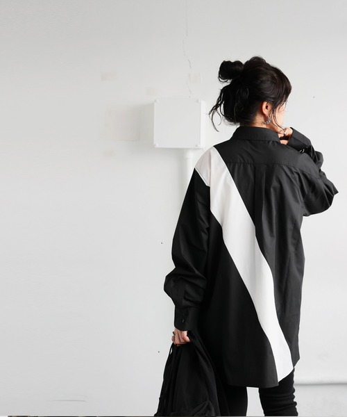 antiqua（アンティカ）の「TASUKI SHIRT　タスキシャツ（シャツ/ブラウス・メンズ・ホワイト/ブラック・P/R）」の19枚目の写真