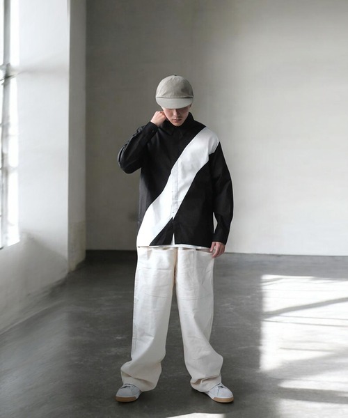 antiqua（アンティカ）の「TASUKI SHIRT　タスキシャツ（シャツ/ブラウス・メンズ・ホワイト/ブラック・P/R）」の14枚目の写真