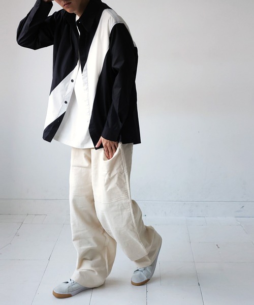 antiqua（アンティカ）の「TASUKI SHIRT　タスキシャツ（シャツ/ブラウス・メンズ・ホワイト/ブラック・P/R）」の16枚目の写真