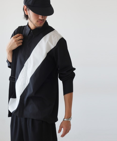 antiqua（アンティカ）の「TASUKI SHIRT　タスキシャツ（シャツ/ブラウス・メンズ・ホワイト/ブラック・P/R）」の13枚目の写真