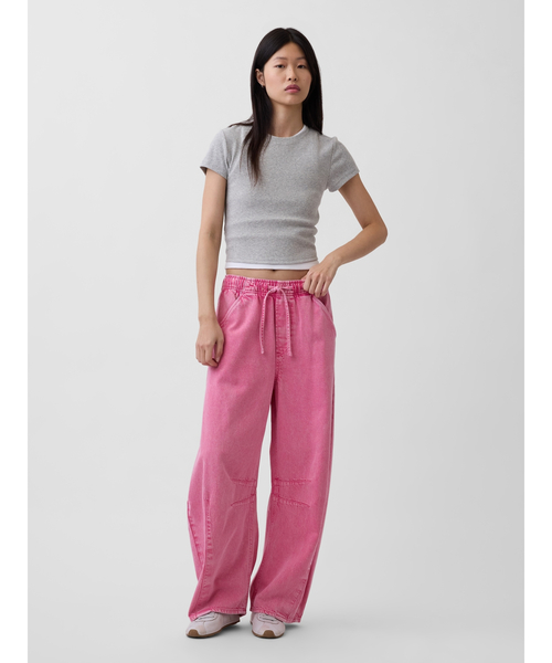 GAP(ギャップ)の「ミッドライズ ウルトラソフト ホースシューデニム(デニムパンツ・レディース・ピンク・S/XS/XXS/L/M)」の2枚目の写真