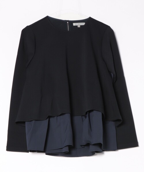 DESIGNWORKS(デザインワークス)の「後ろタフタ長袖ブラウス(シャツ/ブラウス・レディース・ネイビー・フリー)」の2枚目の写真