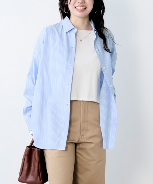 MICA&DEAL(マイカ&ディール)の「ショートニットTシャツ(ニット/セーター・レディース・アイボリー/オフホワイト/グレー/ネイビー・FREE)」の9枚目の写真