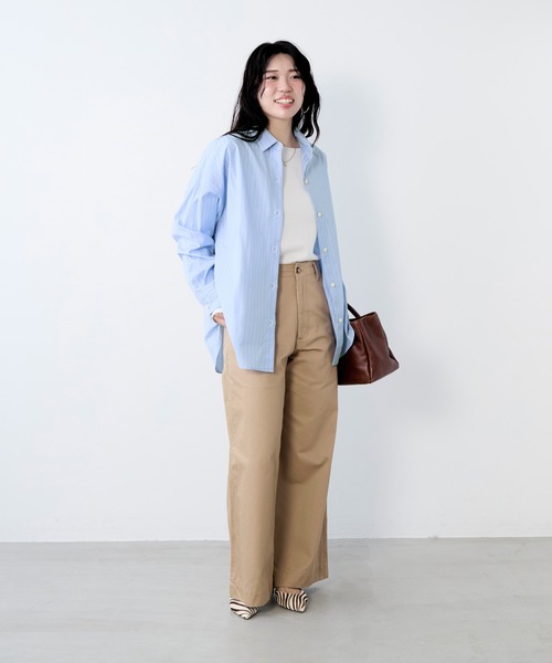 MICA&DEAL(マイカ&ディール)の「ショートニットTシャツ(ニット/セーター・レディース・アイボリー/オフホワイト/グレー/ネイビー・FREE)」の11枚目の写真