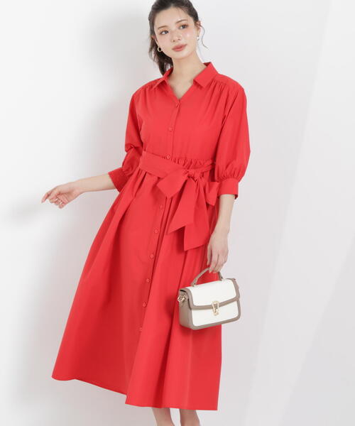 PROPORTION BODY DRESSING（プロポーションボディドレッシング）の「リボン付きシャツワンピース / 1216140312（ワンピース・レディース・ネイビー/イエロー/レッド/ブルー・MEDIUM/P/S）」の4枚目の写真