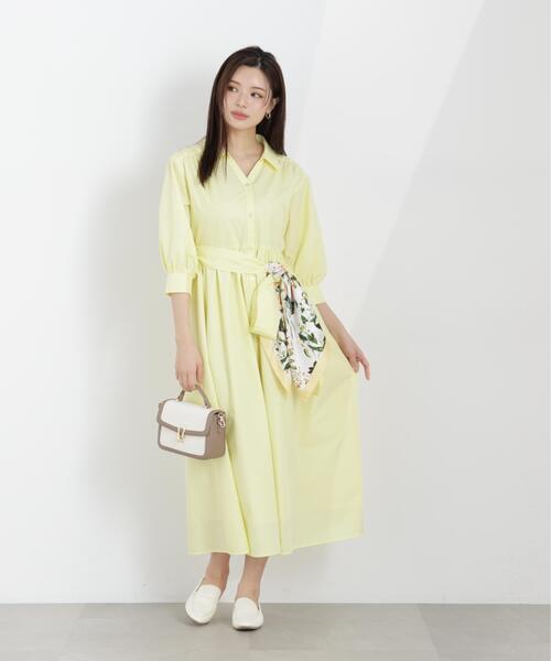 PROPORTION BODY DRESSING(プロポーションボディドレッシング)の「リボン付きシャツワンピース / 1216140312(ワンピース・レディース・ネイビー/イエロー/レッド/ブルー・MEDIUM/P/S)」の6枚目の写真