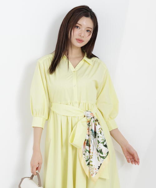 PROPORTION BODY DRESSING（プロポーションボディドレッシング）の「リボン付きシャツワンピース / 1216140312（ワンピース・レディース・ネイビー/イエロー/レッド/ブルー・MEDIUM/P/S）」の22枚目の写真