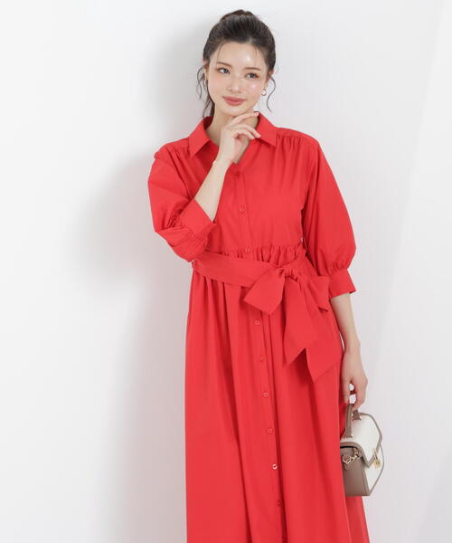 PROPORTION BODY DRESSING（プロポーションボディドレッシング）の「リボン付きシャツワンピース / 1216140312（ワンピース・レディース・ネイビー/イエロー/レッド/ブルー・MEDIUM/P/S）」の20枚目の写真