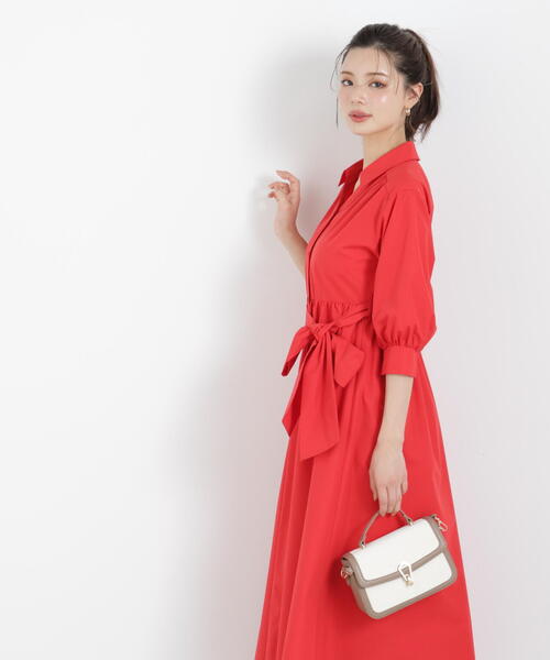 PROPORTION BODY DRESSING（プロポーションボディドレッシング）の「リボン付きシャツワンピース / 1216140312（ワンピース・レディース・ネイビー/イエロー/レッド/ブルー・MEDIUM/P/S）」の9枚目の写真