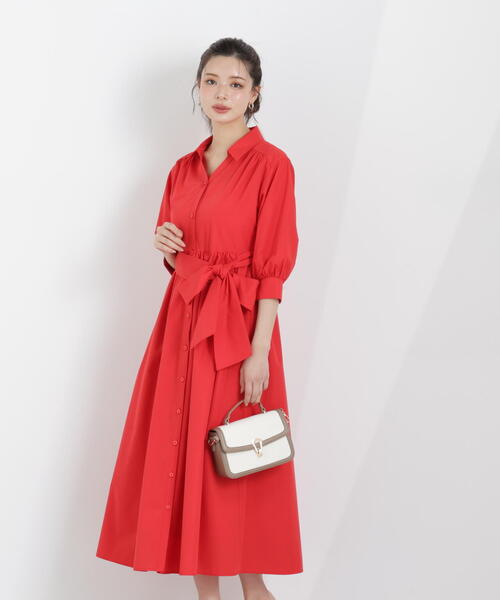 PROPORTION BODY DRESSING（プロポーションボディドレッシング）の「リボン付きシャツワンピース / 1216140312（ワンピース・レディース・ネイビー/イエロー/レッド/ブルー・MEDIUM/P/S）」の10枚目の写真