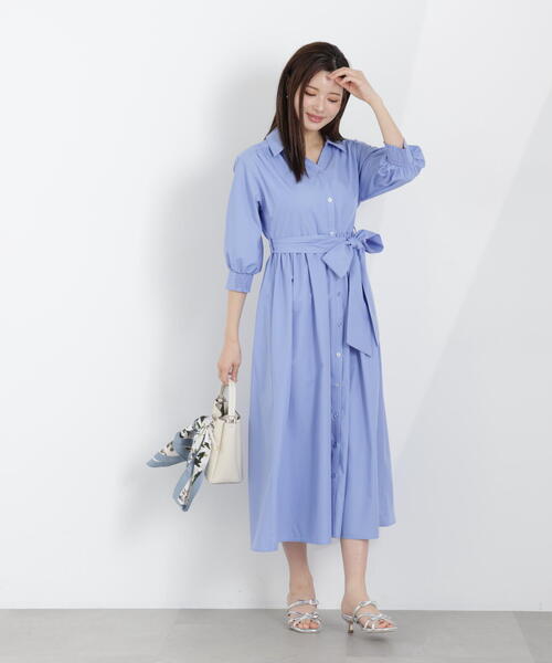 PROPORTION BODY DRESSING（プロポーションボディドレッシング）の「リボン付きシャツワンピース / 1216140312（ワンピース・レディース・ネイビー/イエロー/レッド/ブルー・MEDIUM/P/S）」の5枚目の写真