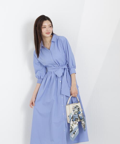 PROPORTION BODY DRESSING（プロポーションボディドレッシング）の「リボン付きシャツワンピース / 1216140312（ワンピース・レディース・ネイビー/イエロー/レッド/ブルー・MEDIUM/P/S）」の7枚目の写真