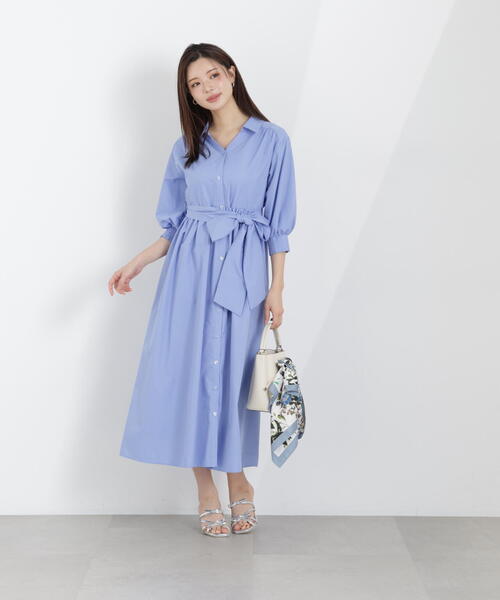 PROPORTION BODY DRESSING（プロポーションボディドレッシング）の「リボン付きシャツワンピース / 1216140312（ワンピース・レディース・ネイビー/イエロー/レッド/ブルー・MEDIUM/P/S）」の8枚目の写真