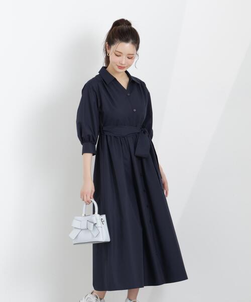 PROPORTION BODY DRESSING(プロポーションボディドレッシング)の「リボン付きシャツワンピース / 1216140312(ワンピース・レディース・ネイビー/イエロー/レッド/ブルー・MEDIUM/P/S)」の12枚目の写真
