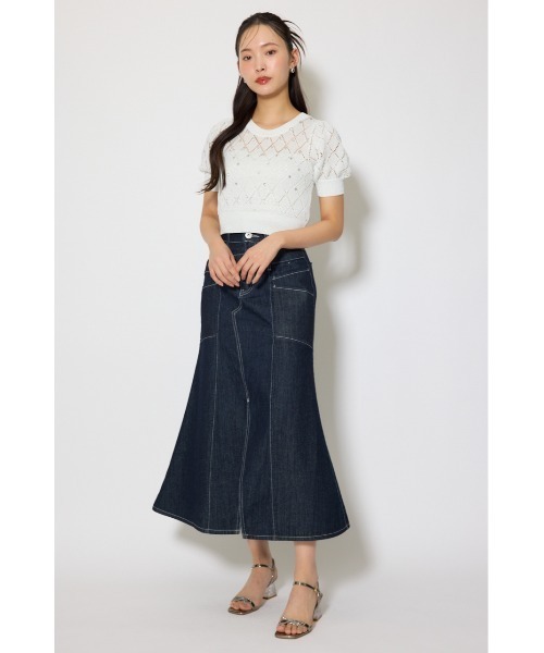 rienda(リエンダ)の「【AKB48 伊藤百花さん着用】ビジュー付きバックリボンニットトップス 春服(ニット/セーター・レディース・ブルー/ブラック/ホワイト/ピンク・FREE)」の16枚目の写真