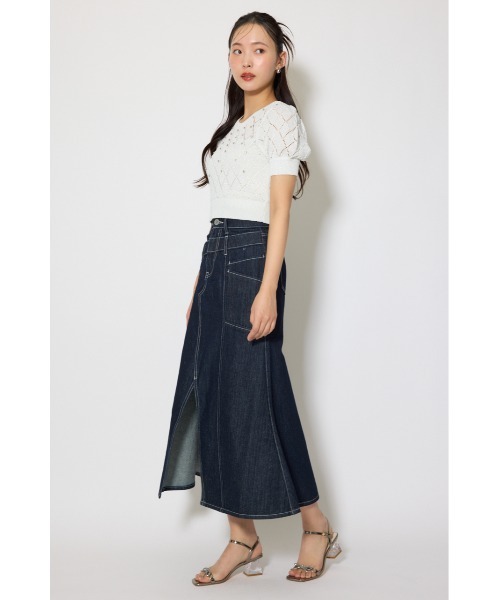 rienda(リエンダ)の「【AKB48 伊藤百花さん着用】ビジュー付きバックリボンニットトップス 春服(ニット/セーター・レディース・ブルー/ブラック/ホワイト/ピンク・FREE)」の17枚目の写真
