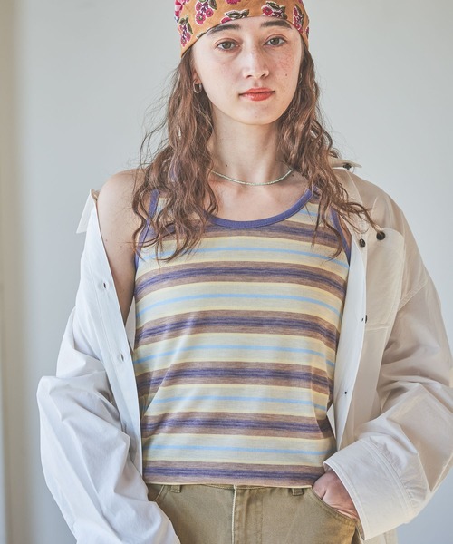 GEORGE'S（ジョージズ）の「アソートリンガータンク（タンクトップ・レディース・クリーム/オフホワイト/ブラック/レッド・FREE）」の4枚目の写真