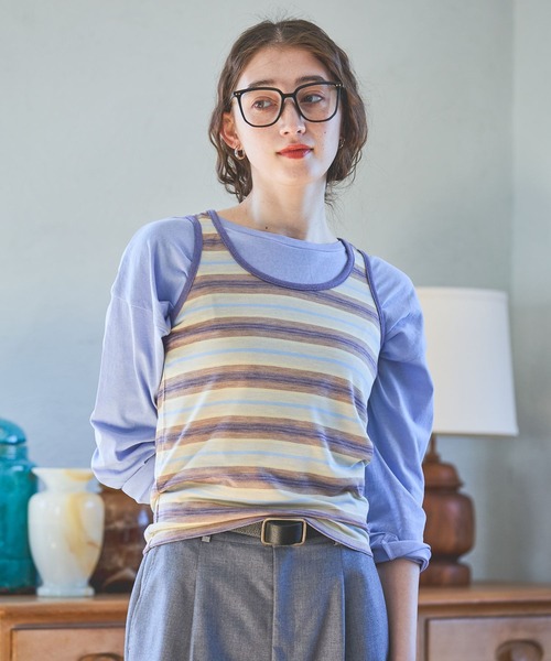 GEORGE'S（ジョージズ）の「アソートリンガータンク（タンクトップ・レディース・クリーム/オフホワイト/ブラック/レッド・FREE）」の21枚目の写真