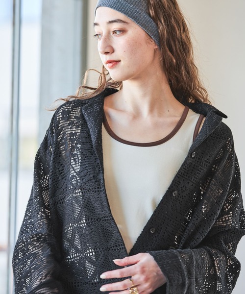 GEORGE'S（ジョージズ）の「アソートリンガータンク（タンクトップ・レディース・クリーム/オフホワイト/ブラック/レッド・FREE）」の6枚目の写真