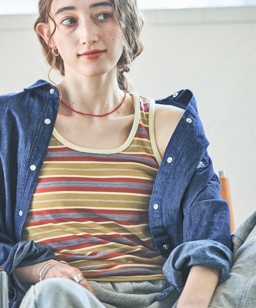 GEORGE'S（ジョージズ）の「アソートリンガータンク（タンクトップ・レディース・クリーム/オフホワイト/ブラック/レッド・FREE）」の10枚目の写真