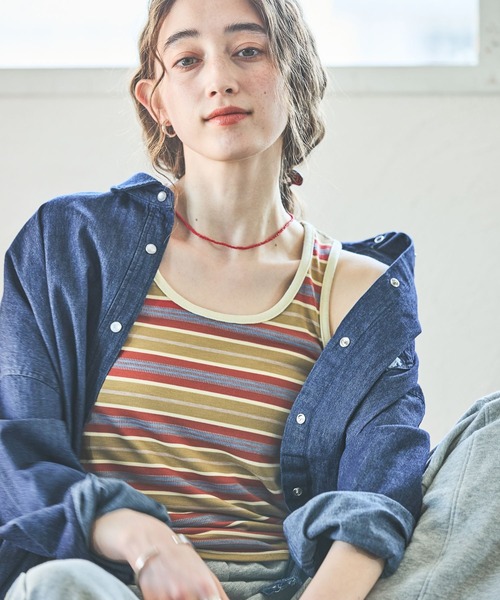 GEORGE'S（ジョージズ）の「アソートリンガータンク（タンクトップ・レディース・クリーム/オフホワイト/ブラック/レッド・FREE）」の11枚目の写真