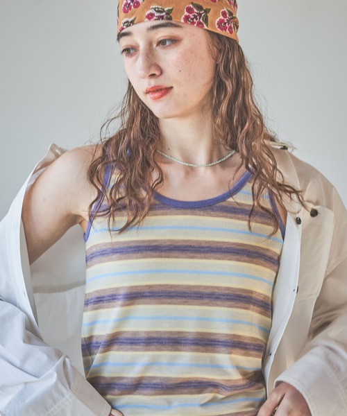 GEORGE'S（ジョージズ）の「アソートリンガータンク（タンクトップ・レディース・クリーム/オフホワイト/ブラック/レッド・FREE）」の15枚目の写真