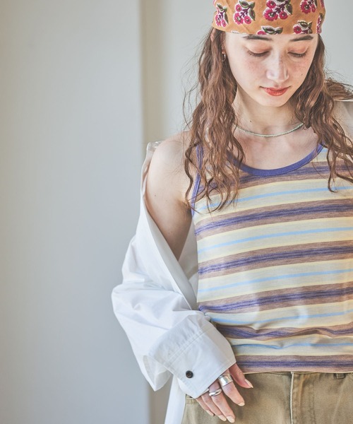 GEORGE'S（ジョージズ）の「アソートリンガータンク（タンクトップ・レディース・クリーム/オフホワイト/ブラック/レッド・FREE）」の16枚目の写真