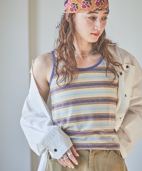 GEORGE'S（ジョージズ）の「アソートリンガータンク（タンクトップ・レディース・クリーム/オフホワイト/ブラック/レッド・FREE）」の17枚目の写真