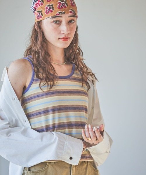 GEORGE'S（ジョージズ）の「アソートリンガータンク（タンクトップ・レディース・クリーム/オフホワイト/ブラック/レッド・FREE）」の18枚目の写真