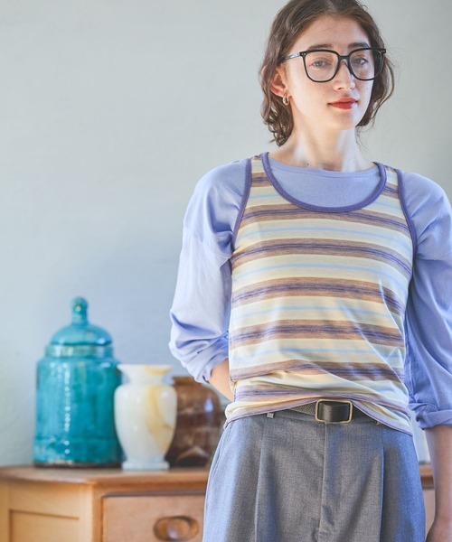 GEORGE'S（ジョージズ）の「アソートリンガータンク（タンクトップ・レディース・クリーム/オフホワイト/ブラック/レッド・FREE）」の20枚目の写真