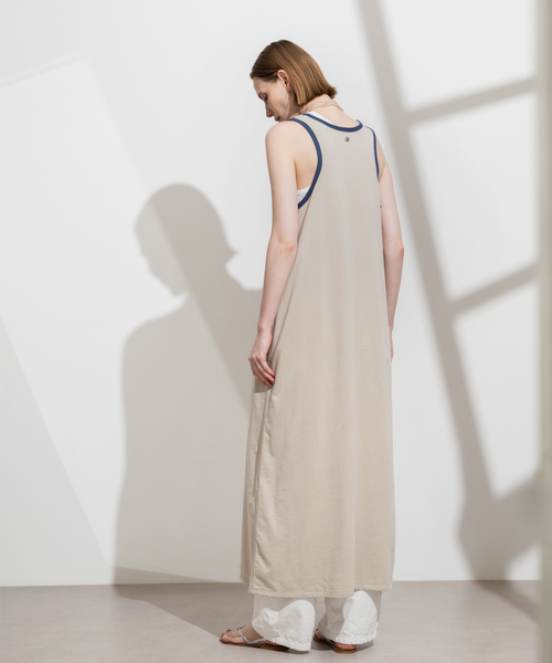 CALMER(カルメール)の「RINGER DRESS(ワンピース・レディース・ネイビー/ベージュ・FREE)」の3枚目の写真