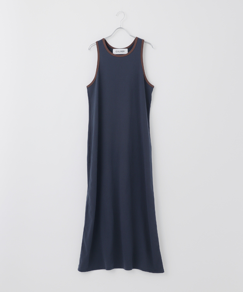 CALMER(カルメール)の「RINGER DRESS(ワンピース・レディース・ネイビー/ベージュ・FREE)」の4枚目の写真