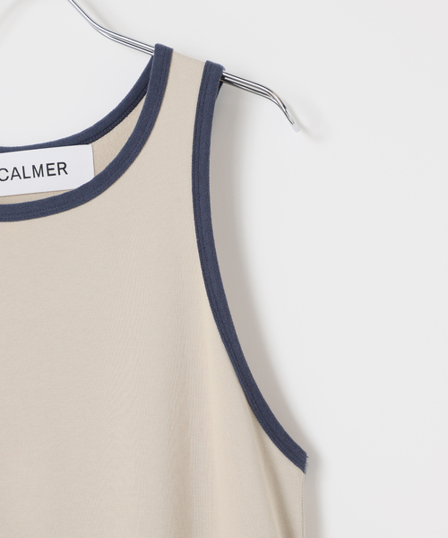 CALMER(カルメール)の「RINGER DRESS(ワンピース・レディース・ネイビー/ベージュ・FREE)」の6枚目の写真