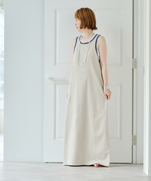CALMER(カルメール)の「RINGER DRESS(ワンピース・レディース・ネイビー/ベージュ・FREE)」の22枚目の写真