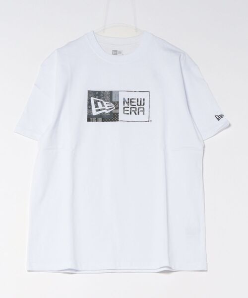 NEW ERA(ニューエラ)の「NEW ERA/ニューエラ 半袖 Tシャツ Oriental Paisley ボックスロゴ セットアップ対応(Tシャツ/カットソー・メンズ・ホワイト/ブラック・M/L/XL/XXL)」の5枚目の写真