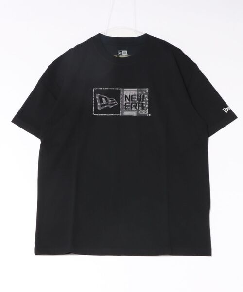 NEW ERA(ニューエラ)の「NEW ERA/ニューエラ 半袖 Tシャツ Oriental Paisley ボックスロゴ セットアップ対応(Tシャツ/カットソー・メンズ・ホワイト/ブラック・M/L/XL/XXL)」の4枚目の写真