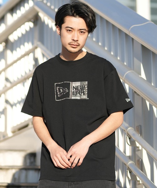 NEW ERA(ニューエラ)の「NEW ERA/ニューエラ 半袖 Tシャツ Oriental Paisley ボックスロゴ セットアップ対応(Tシャツ/カットソー・メンズ・ホワイト/ブラック・M/L/XL/XXL)」の13枚目の写真