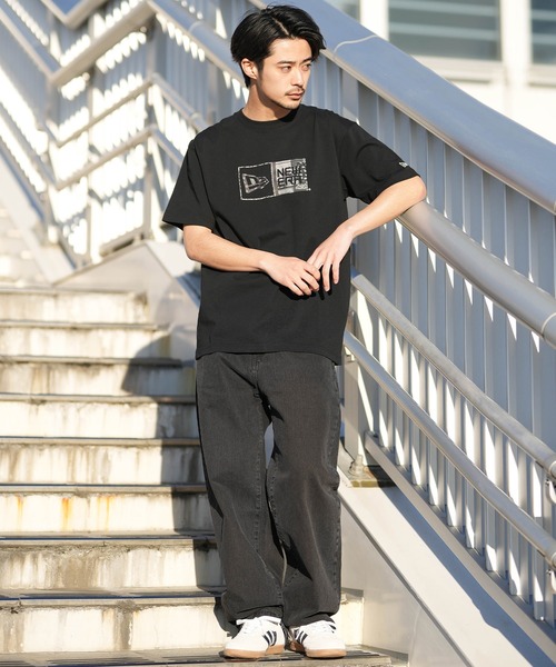 NEW ERA(ニューエラ)の「NEW ERA/ニューエラ 半袖 Tシャツ Oriental Paisley ボックスロゴ セットアップ対応(Tシャツ/カットソー・メンズ・ホワイト/ブラック・M/L/XL/XXL)」の11枚目の写真