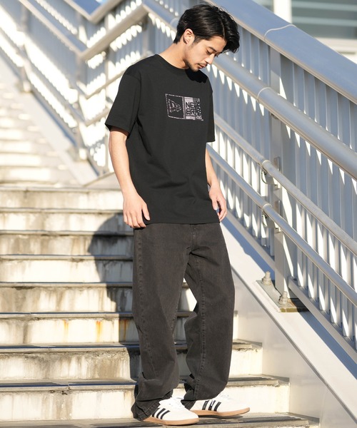 NEW ERA(ニューエラ)の「NEW ERA/ニューエラ 半袖 Tシャツ Oriental Paisley ボックスロゴ セットアップ対応(Tシャツ/カットソー・メンズ・ホワイト/ブラック・M/L/XL/XXL)」の8枚目の写真