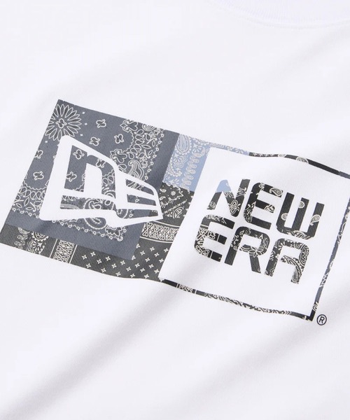 NEW ERA(ニューエラ)の「NEW ERA/ニューエラ 半袖 Tシャツ Oriental Paisley ボックスロゴ セットアップ対応(Tシャツ/カットソー・メンズ・ホワイト/ブラック・M/L/XL/XXL)」の15枚目の写真