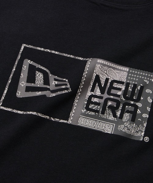 NEW ERA(ニューエラ)の「NEW ERA/ニューエラ 半袖 Tシャツ Oriental Paisley ボックスロゴ セットアップ対応(Tシャツ/カットソー・メンズ・ホワイト/ブラック・M/L/XL/XXL)」の7枚目の写真