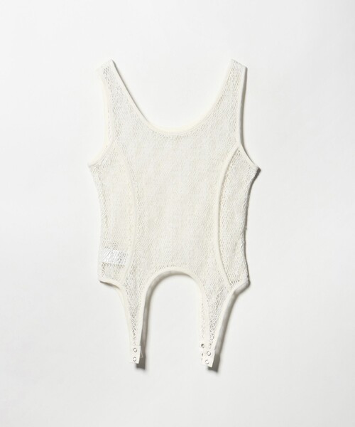 muller of yoshiokubo（ミュラーオブヨシオクボ）の「＜muller of yoshiokubo＞メッシュ ガーター タンクトップ（タンクトップ・レディース・ホワイト・38）」の2枚目の写真